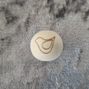 BeautifulGifts  - Holzperlen mit Gravur | Vogel | Möwe | Engraved Wood pearls |