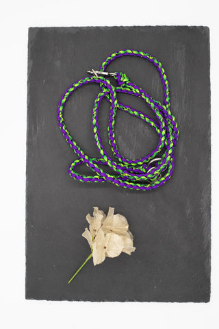 BeautifulGifts -Hundeleine individuell, Paracord, 3-fach verstellbar für individuelle Einstellungen, zweifarbig für kleine und große Hunde geeignet