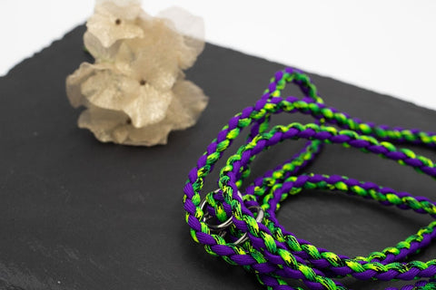BeautifulGifts -Hundeleine individuell, Paracord, 3-fach verstellbar für individuelle Einstellungen, zweifarbig für kleine und große Hunde geeignet