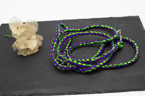 BeautifulGifts -Hundeleine individuell, Paracord, 3-fach verstellbar für individuelle Einstellungen, zweifarbig für kleine und große Hunde geeignet