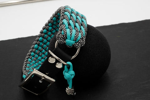 BeautifulGifts - Hundehalsband Paracord " Sugar", wahlweise mit Metall-Klickverschluss Rose/Kunststoff, flexibel
