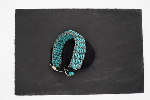 BeautifulGifts - Hundehalsband Paracord " Sugar", wahlweise mit Metall-Klickverschluss Rose/Kunststoff, flexibel